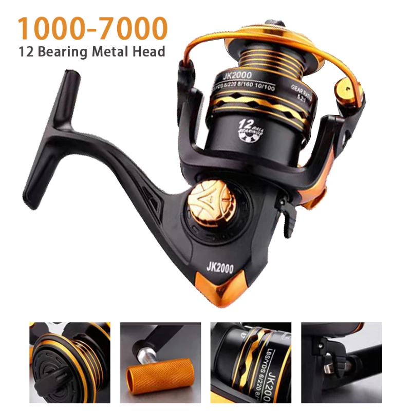 JKSpinningReelSpinning10007000FishingReelsMetalHeadSpinning