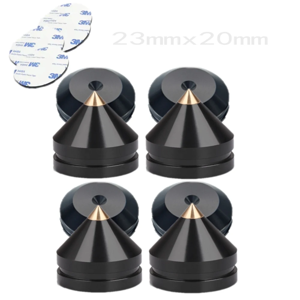 4Pcs speaker Stand Feet Foot Pad aluminium alloy metal Spikes Cone Floor Foot Nail for