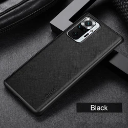 Luxurious Cross Pattern Leather Phone Case for Xiaomi Redmi Note Series (Black)