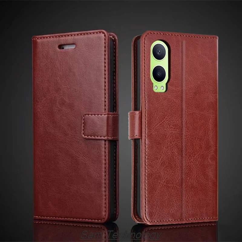 Card Holder Cover Case Pu Leather Flip Cover Retro Wallet Case Business Fundas Coque For Oneplus Nord CE 4 lite / CE4 lite 5G