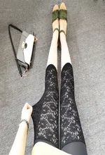 Summer Lace Leggings for Women Hollow-out Outer Wear Mesh Anti-Exposure Stretch Cropped Trousers Thin 3/4 Leggins Mujer Holiday 
