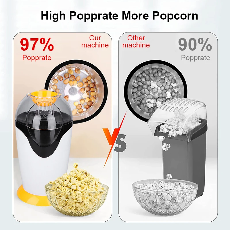 Electric Popcorn Machine Household Mini EU Electric Automatic Popcorn Maker with A Swirl The Non-stick Liner DIY Corn Popper popcorn popper