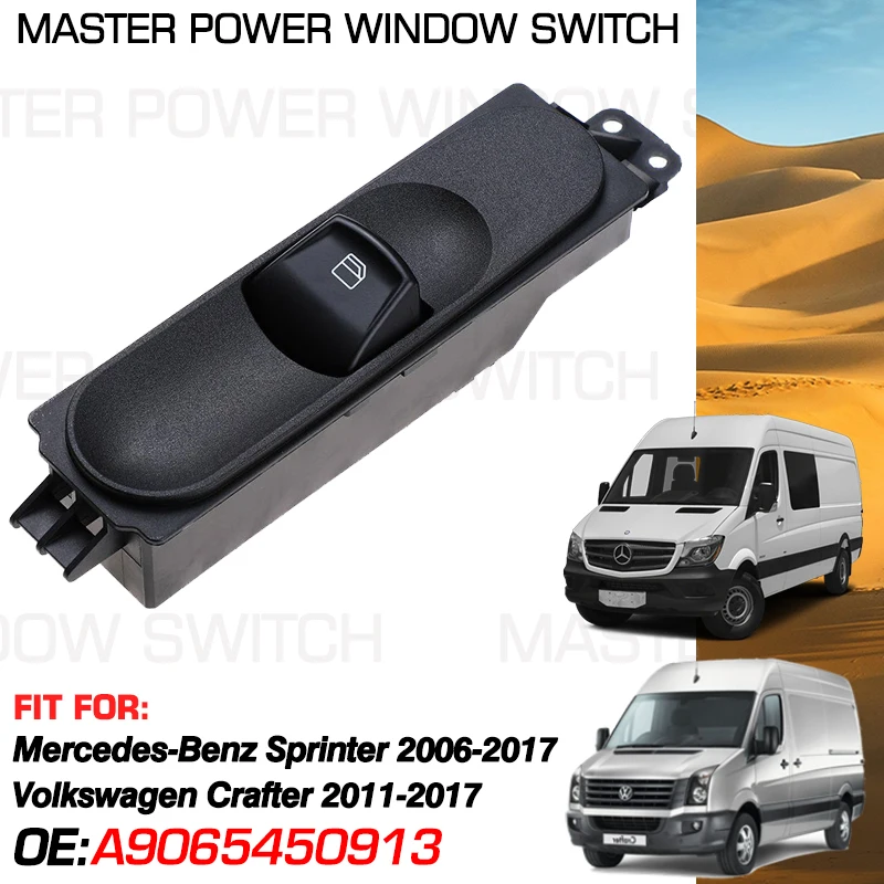Auto Car Power Window Switch Lato Passeggero Muslim3 Pin Per Mercedes-Benz Sprinter 2006-2017 Volkswagen Crafter 2011-2017