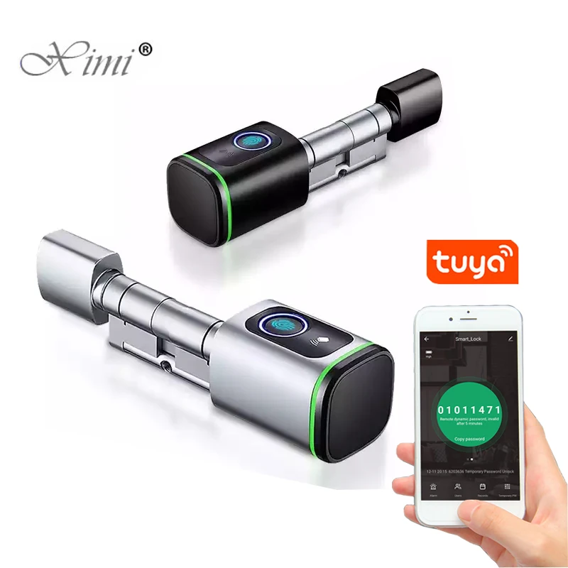 

Good Quality Tuya Remote Control Fingerprint Hardware Door Lock Office Home Smart Wood Door Lock Fingerprint Door Cylinder Lock
