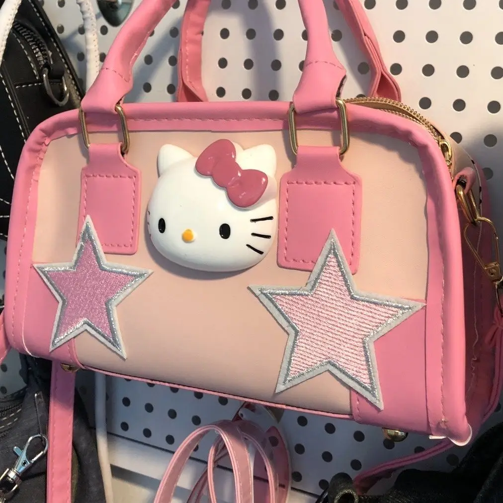 Sanrio Hello Kitty Bags New PU Luxury Designer Handbags Women Y2k Fashion  Babes Shoulder Messenger Bag Female Tote Travel Bags - AliExpress