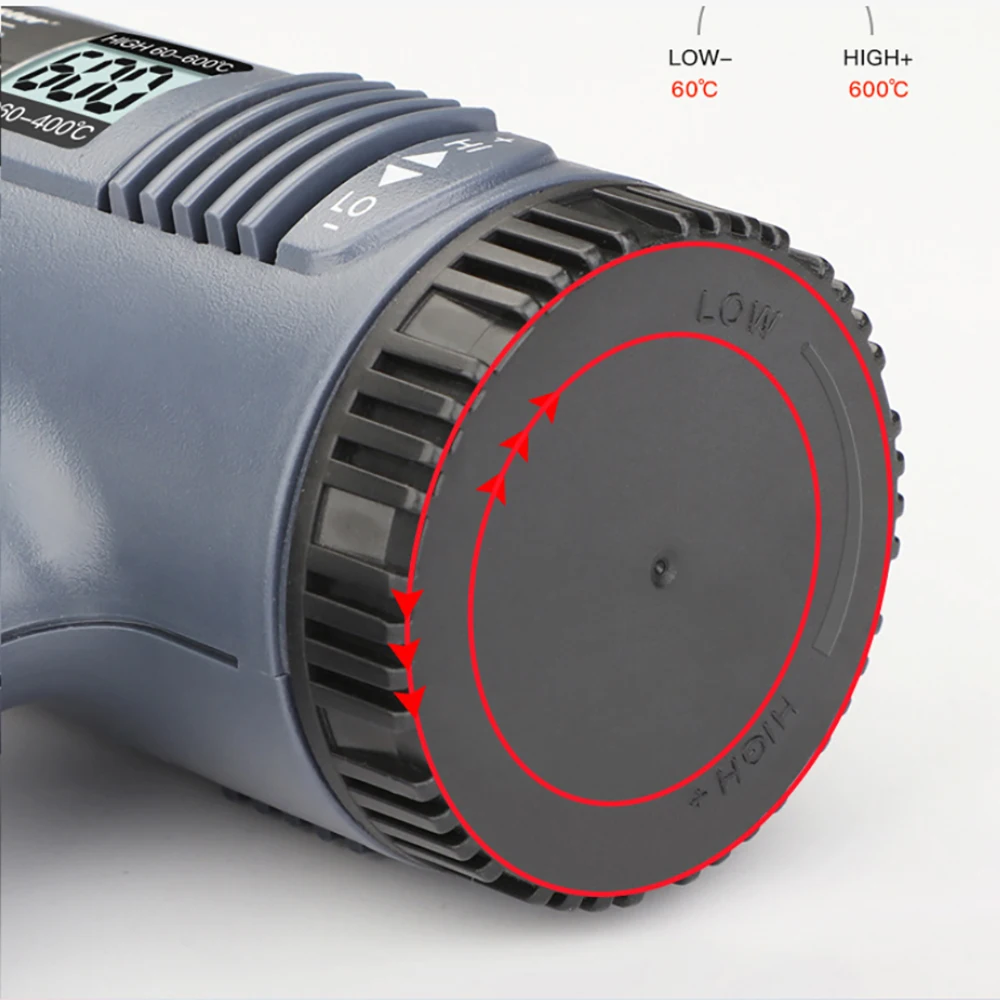 Construction Hair Dryer With Lcd 2000W Shrink Display Heat Gun 110v 220V Thermal Gun Powerful Thermal Blower Mini Hot Air Gun 6