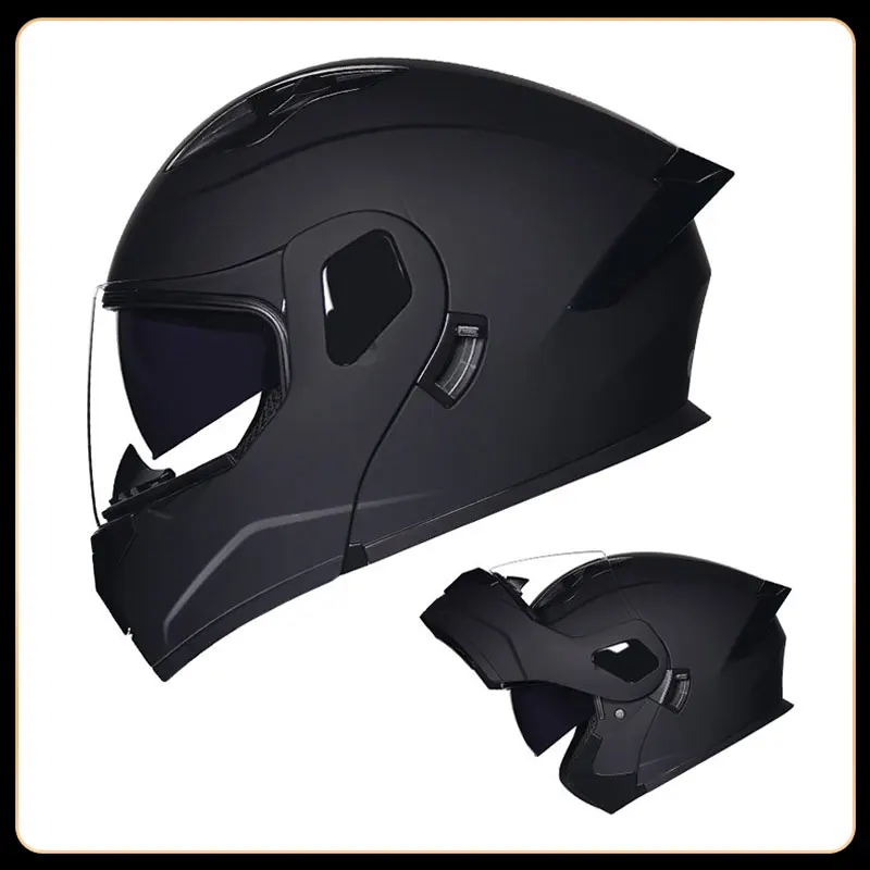 

Мотоциклетный шлем унисекс, брендовый Профессиональный Гоночный классический шлем на все лицо, модульный, с двойными линзами, одобрен DOT
