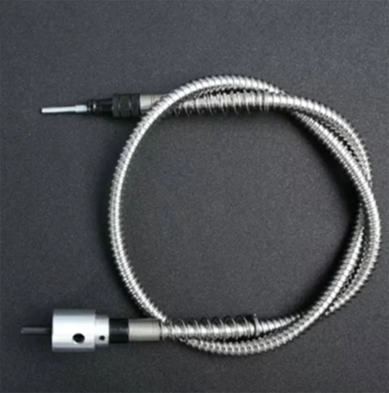 6mm Rotary Angle Grinder Attachment Flexible Flex Shaft + 0.3-6.5mm Drill Chuck Handpiece For Power Electric Drill Dremel Tool