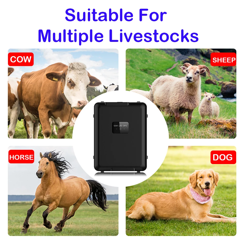 RF-V55 4G GPS Tracker Sheep Cow Cattle Horse Solar Power Strong Magnet Gps Tracking Device Locator 20000mAh Long Standby Time