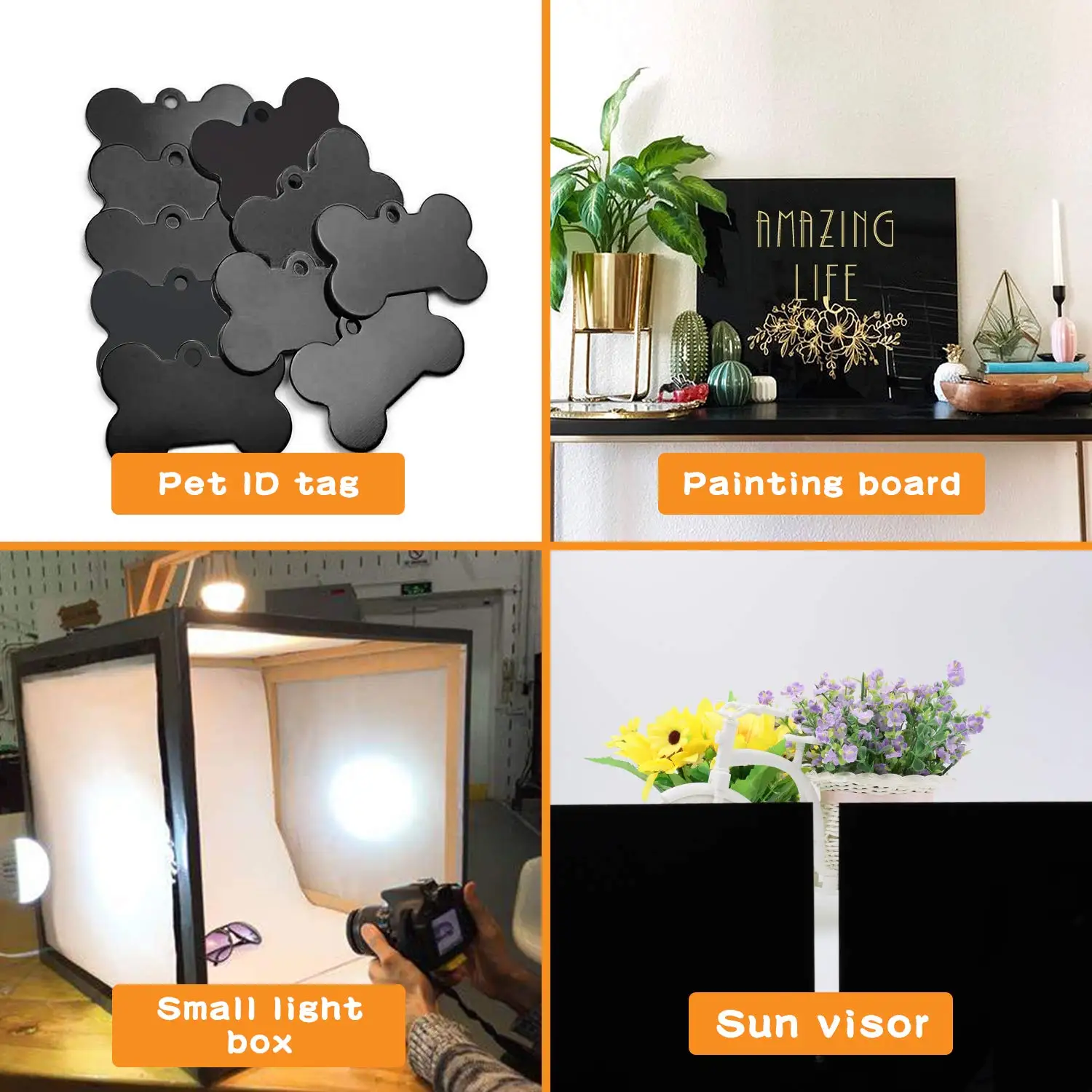 Glossy Black Acrylic Sheet Board Organic Glass Polymethyl Methacrylate 1mm 3mm 8mm Thickness 200*200mm plastic acrylic sheet