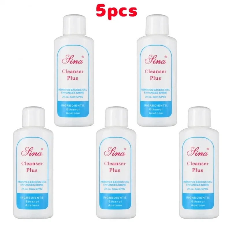 Nail polish remover Nail gel remover Nail debonder Nail glue remover 5pcs Acrylic Clean Degreaser for Nail UV Gel Polish Excess Remover Cleanser Plus Liquid Surface Sticky Layer Residue Nail Art