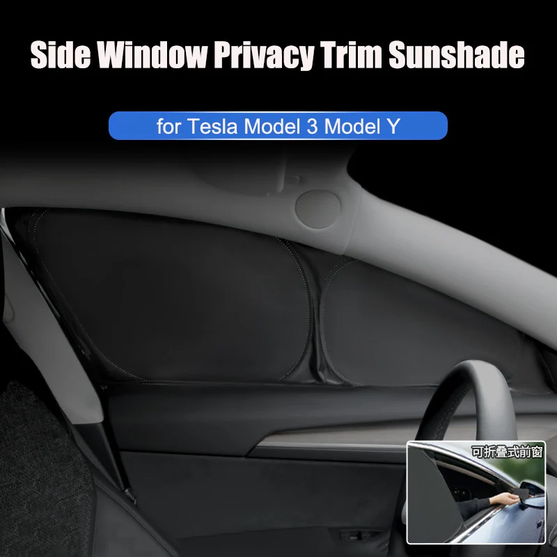 Window Sunshade Side Window Sunshade for Tesla Model Y Privacy Front Rear Windshield Window Shield Screen Sun Visor Camping