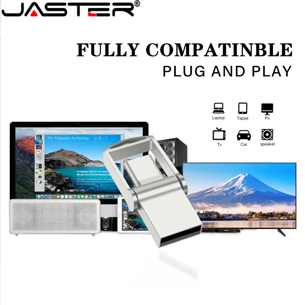 

JASTER TYPE-C USB 2.0 64GB Metal U Disk 32GB Waterproof Flash Drive 16GB Pendrive 8G Memory Stick 4G Free LOGO External Storage