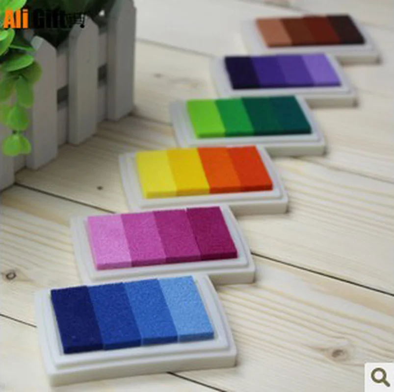 Inkpad-Child Craft Oil Gradient Color Based DIY Ink Pad, Rubber Stamps, Paper Scrapbooking, 15 Colors, Finger Paint