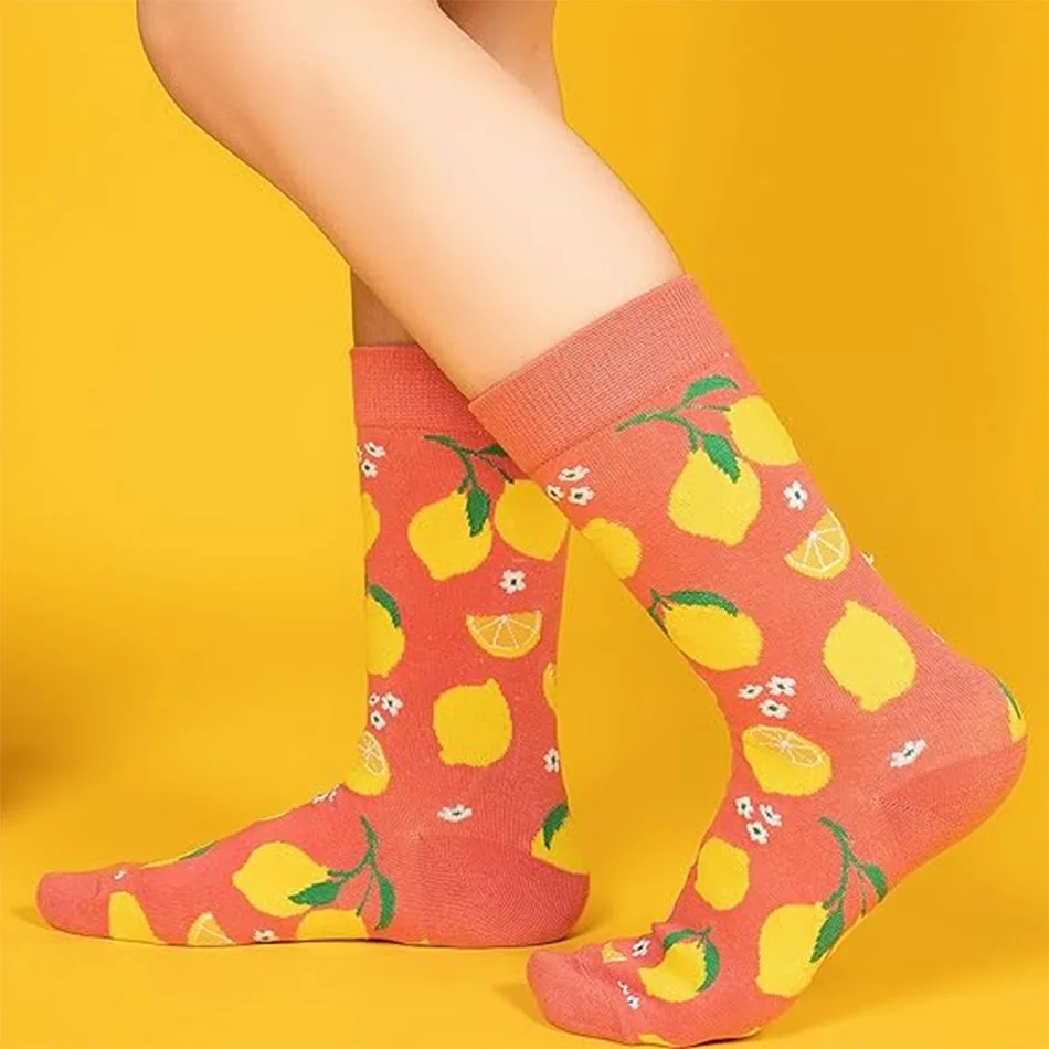 High-Quality Kawaii Cartoon Animal & Fruit Trendy Women's Socks - Harajuku Happy Collection