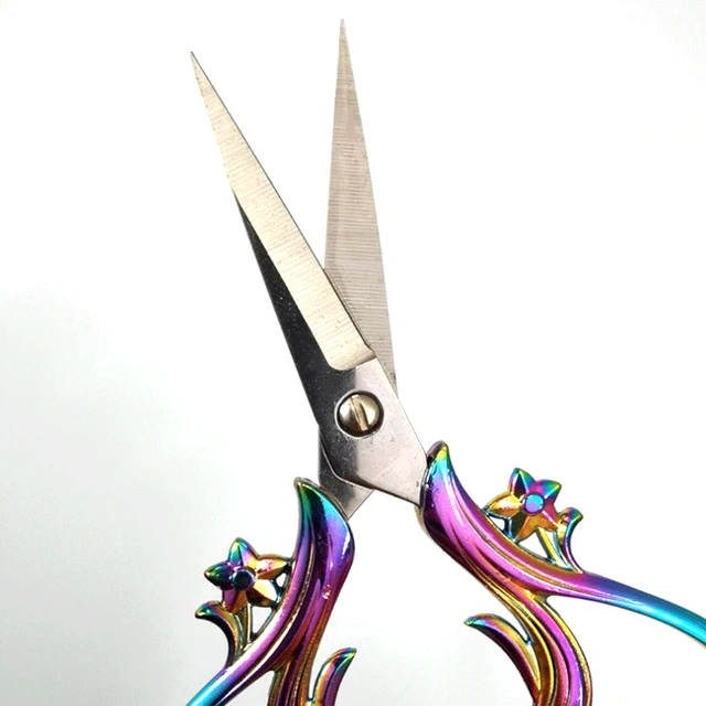 Rozsdamentes Acél Cikcakk Zag Szövet Olló Éles Arany Szüreti Papír Varrás Kellékek És Tartozékok Hímzés - Image 4