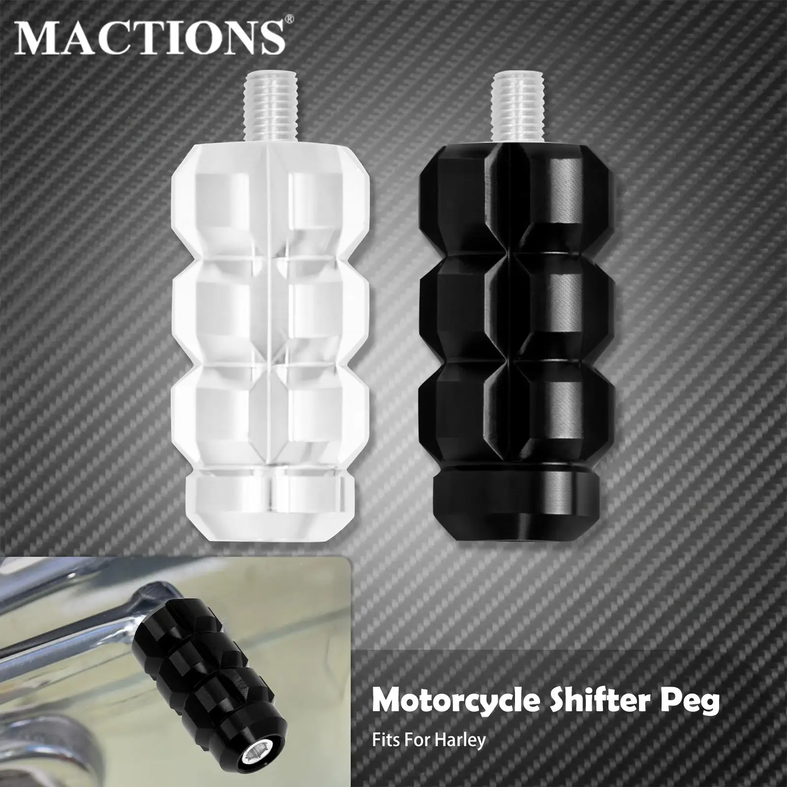 

Motorcycle CNC Shift Gear Lever Shifter Peg Black/Chrome For Harley Sportster XL883 Dyna Fat Bob Breakout Softail Touring Custom