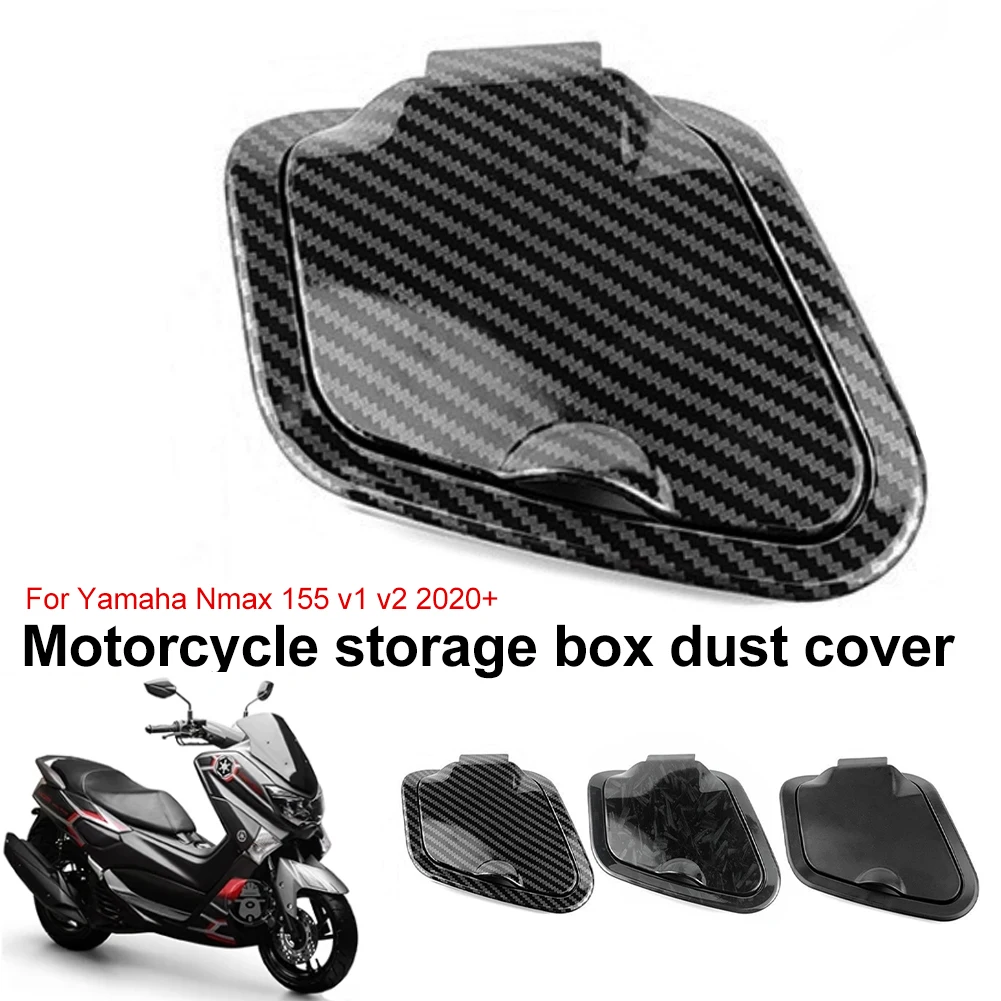 Toolbox Dust Cover Side Pocket Cover Carbon Fiber Waterproof Cap Modification Accessories For Yamaha Nmax V2