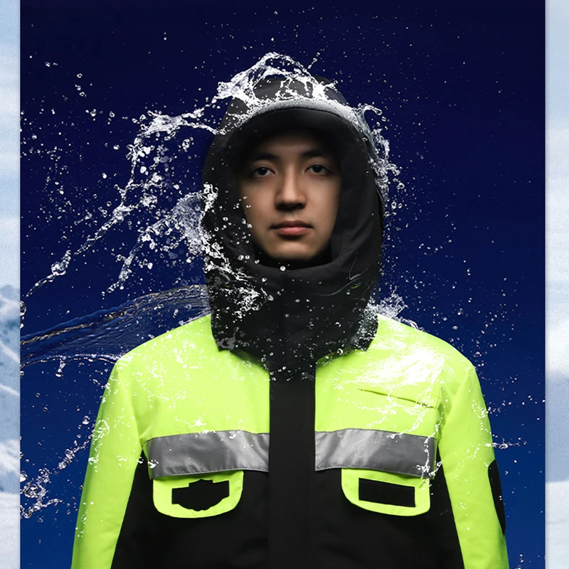 Black High Visibility Reflective Jackets for Men Cold-proof Windproof Light  Waterproof Thickened Winter Safety Jacket Work Wear - AliExpress