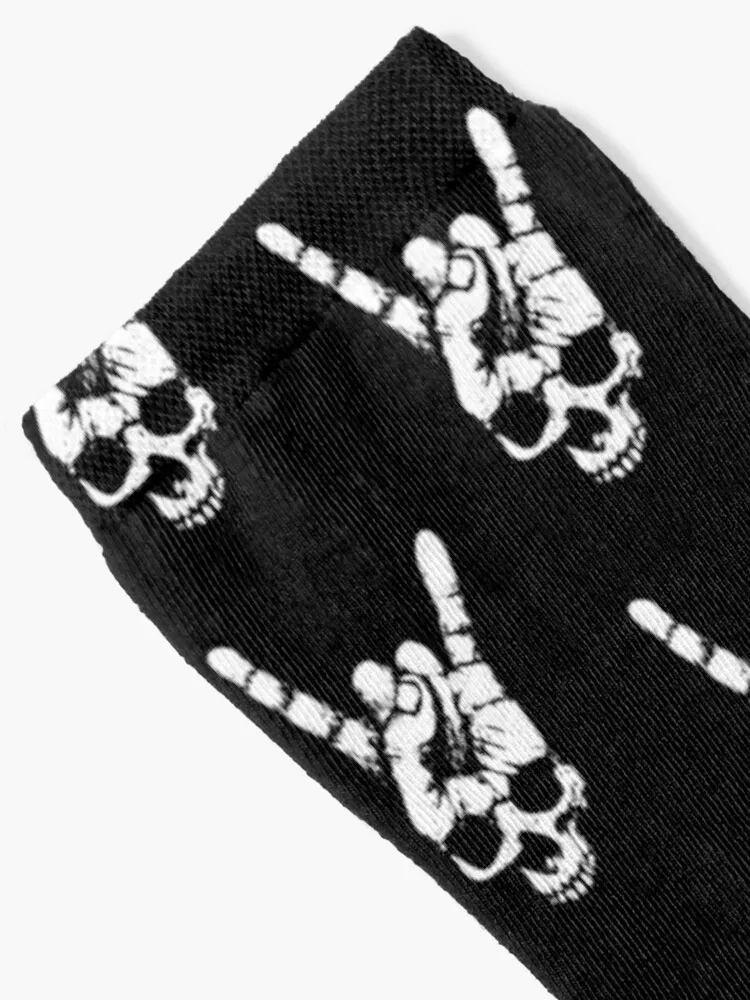heavy metal skull with devil horns hand Socks Women'S Compression Socks Sports Socks For Men