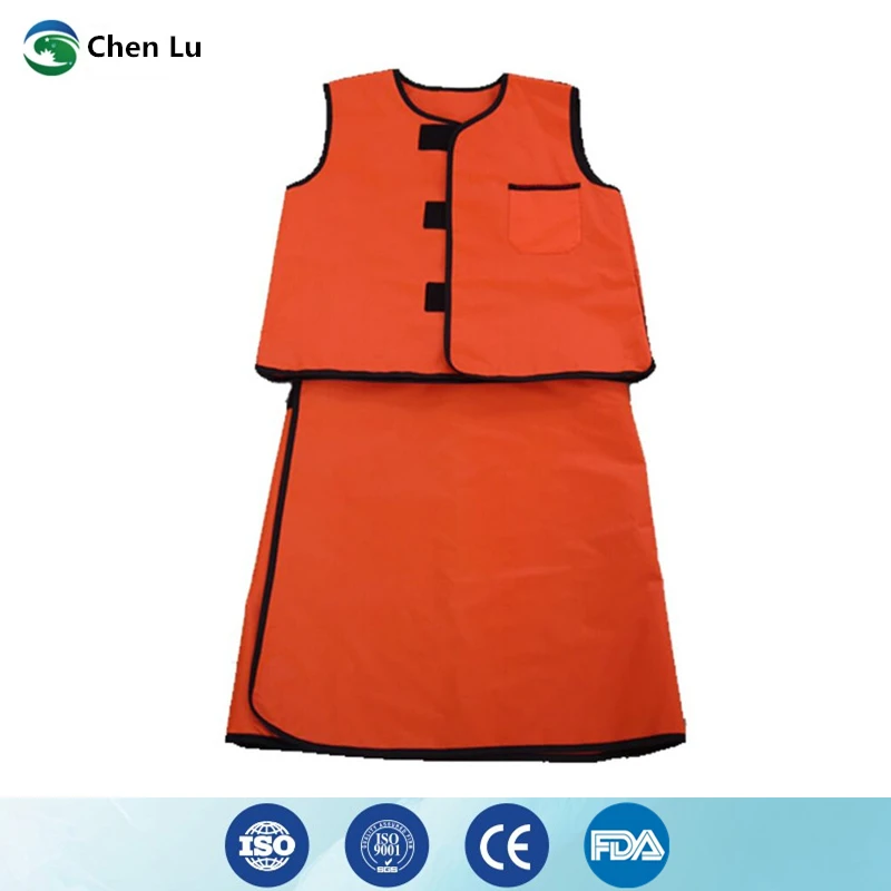 Genuine nuclear radiation protective 0.35mmpb lead apron set x-ray radiological protection high quality vest and skirt