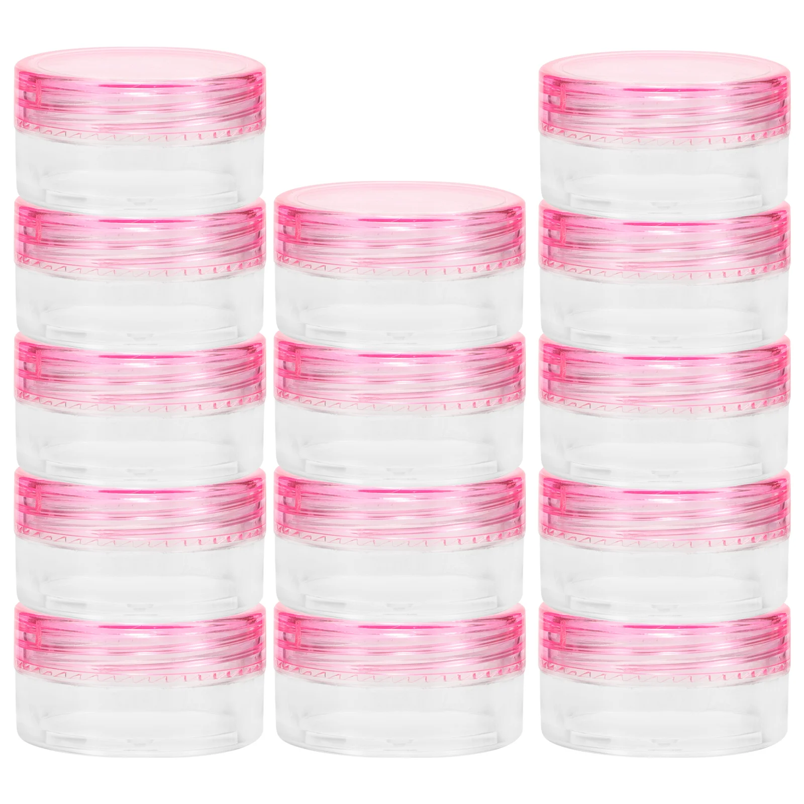 

20 Pcs Lip Balm Travel Bottles for Cosmetics Cream Containers Creams Round Refillable Pink