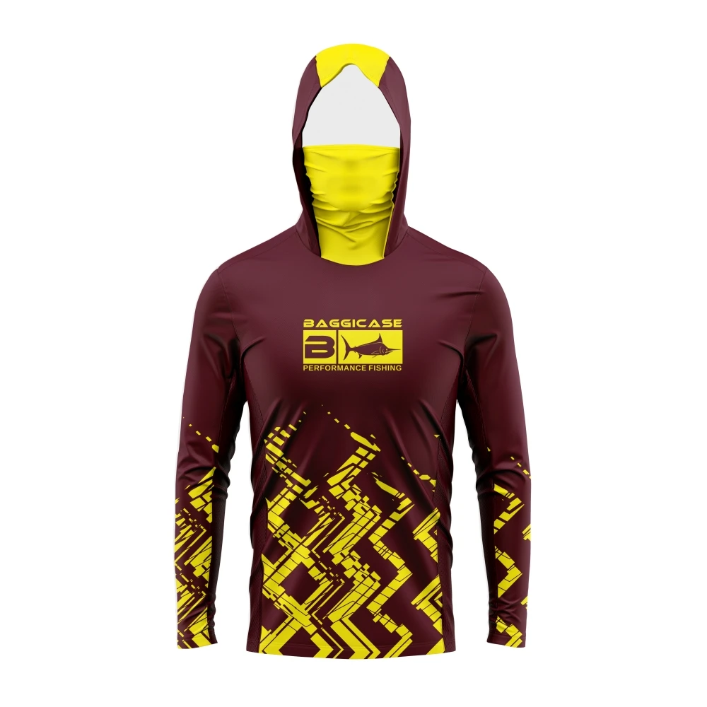 야외 스포츠 긴팔 후드 마스크 낚시 세트, 가벼운 자외선 차단 UPF + 50 BAGGICASE 낚시 세트, 2024 신제품