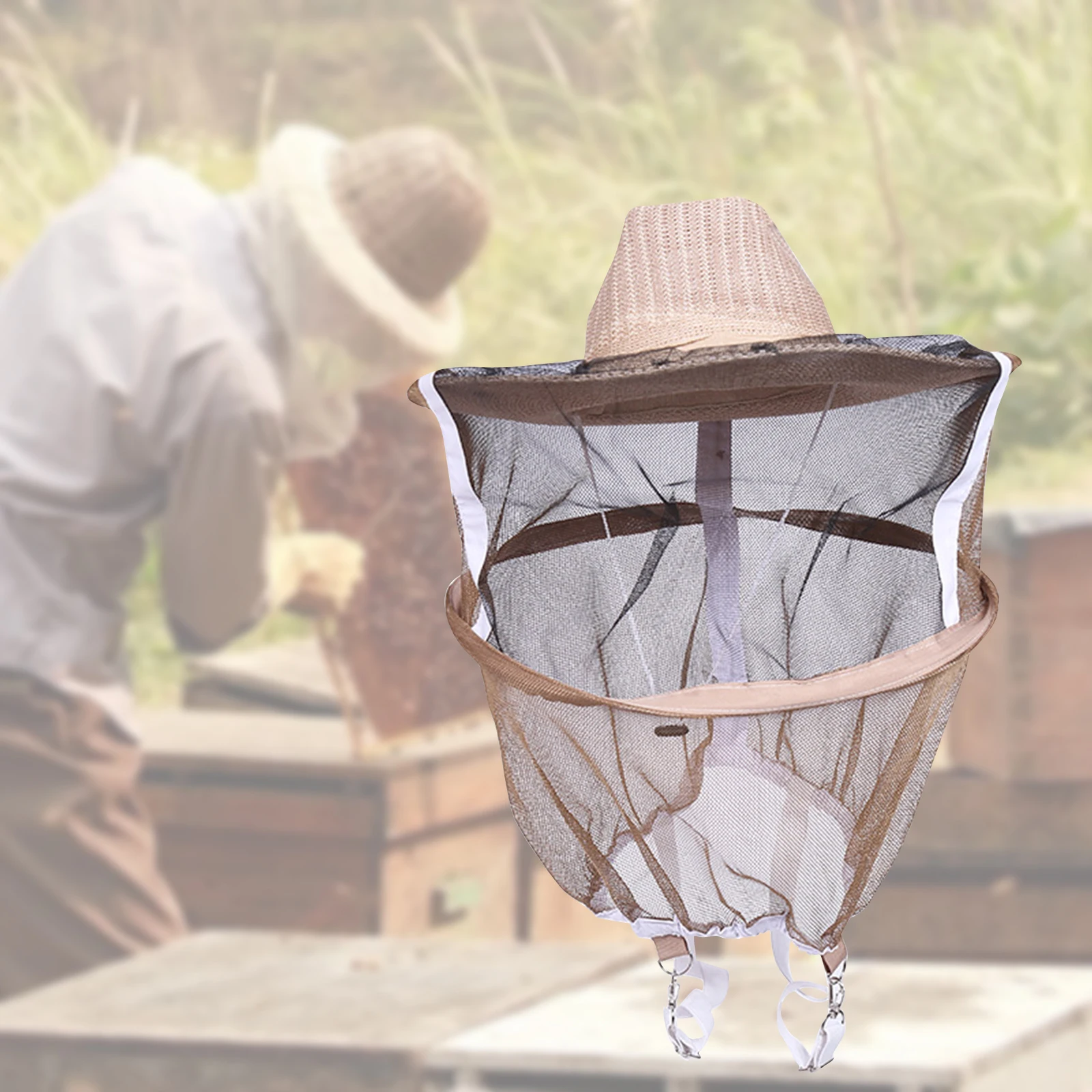 Beekeeping Netting Sun Hat with Mesh Protection Beekeeping Veil Hat Professional for Backpacking Hiking Fishing Equipment