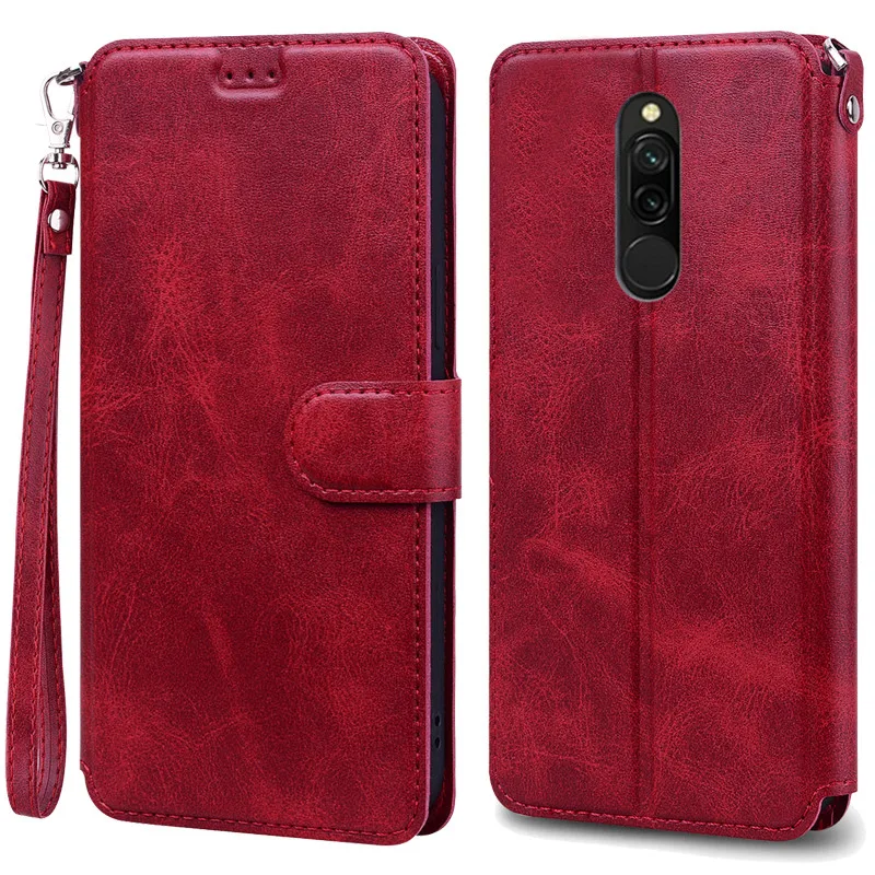 Soft Leather Wallet Flip Case With Card Holder For Xiaomi Redmi 8 8A leather wallet case,leather case,phone case,leather phone case