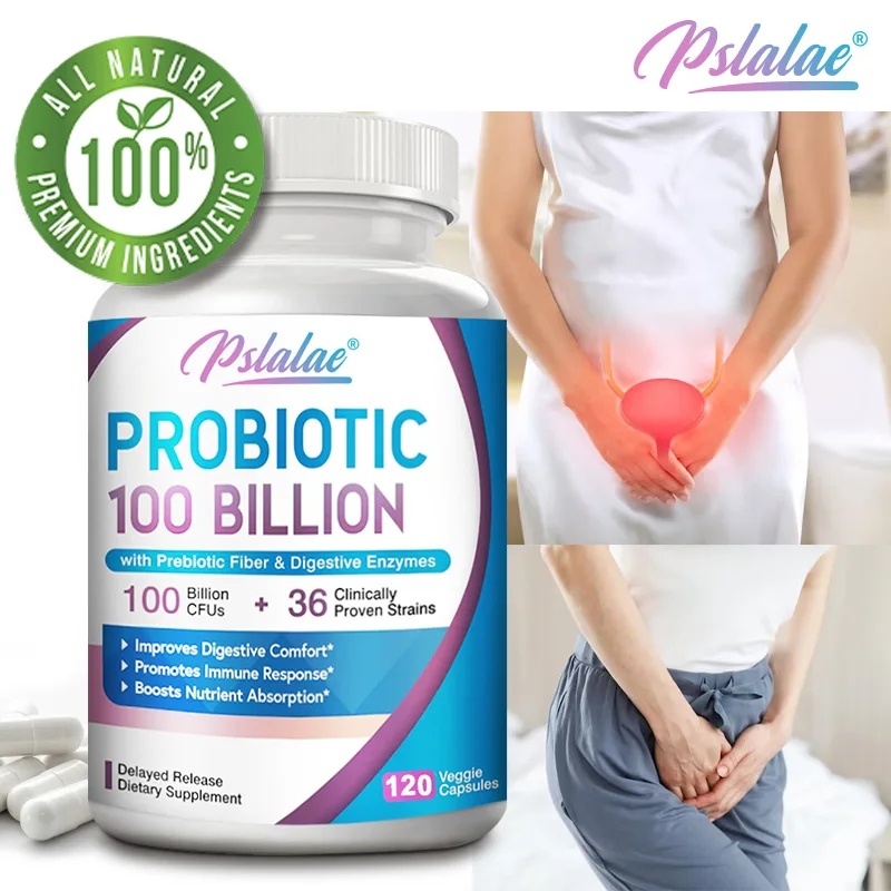 

Probiotics 100 Billion - Supports Urinary Health, Promotes Digestive Regularity, and Balances Intestinal Bacteria