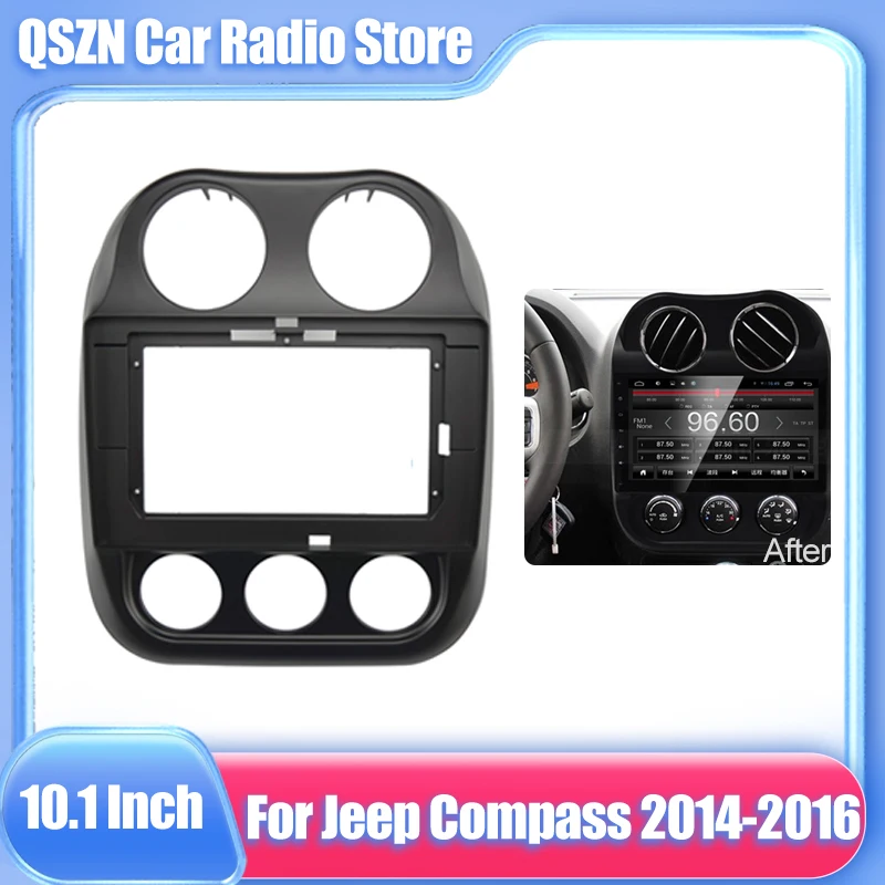 

Автомобильная рама 2 Din для Jeep Compass 2014-2016, головное устройство, DVD GPS MP5 стереоплеер, автомобильное радио, панель приборной панели, комплект отделки