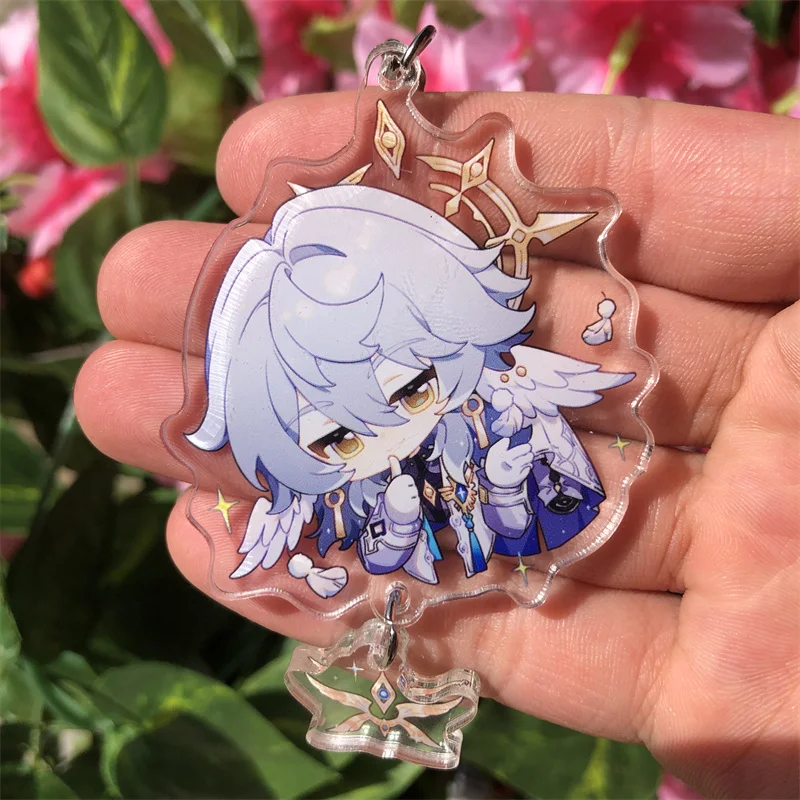 Honkai: Star Rail Robin Aventurine Firefly Acheron Black Swan Keychain Anime Game Accessories Pendant Prop Badge