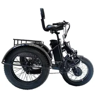 Tricycle électrique pliant à 3 roues de 20 pouces pour adultes, vélo électrique Fatbike 500w 48v pour hommes, batterie amovible 1