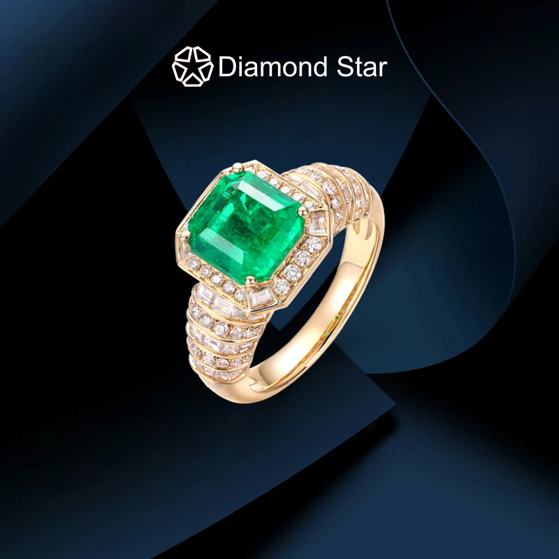 

lab grown emerald luxury wedding rings for lovers grandma birthday present wedding ring for women gift