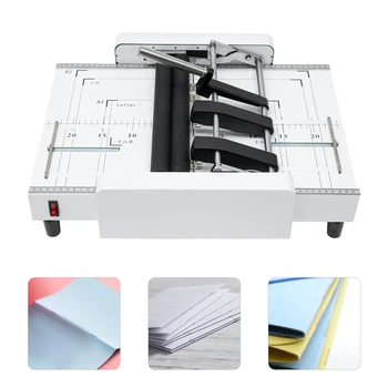 60W Paper Folding Machine, A3 Booklet Maker, Binding & Folding Machine with Visible Panel 5.83*8.27in-11.69*16.54in 5