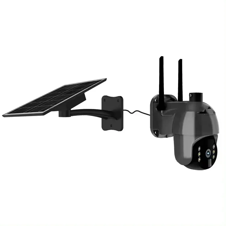 태양광 배터리 야외 무선 4G 심 카드 WiFi 카메라 PIR AI 감지 PTZ 보안 카메라