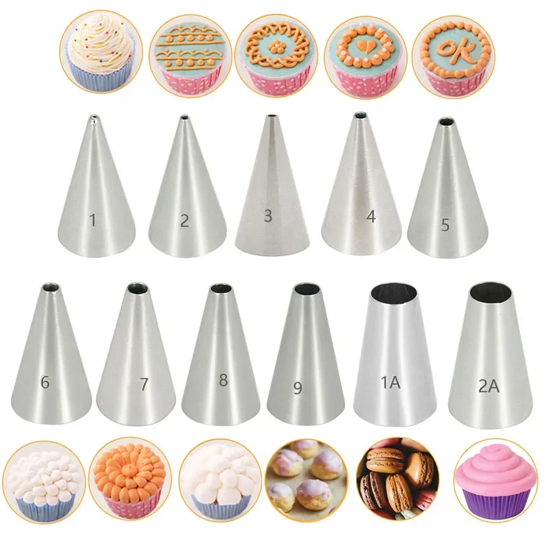1-9Pcs Round Writting Icing Piping Nozzles For Cake Decorating Cupcake Baking Pastry Tools Confectionery Kitchen Gadgets New 1-9Pcs Round Writting Icing Piping Nozzles For Cake Decorating Cupcake Baking Pastry Tools Confectionery Kitchen Gadgets New