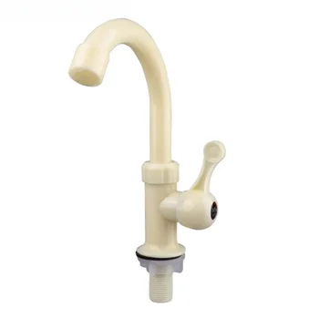 Rubinetto universale in plastica da 1 pezzo per il controllo dell'acqua del rubinetto a foro singolo del lavello della cucina domestica di ingegneria 1