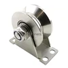 1Pack U-Type Stainless Steel Pulley Block Mute Bearings Groove Sliding Roller Track Wheel 1