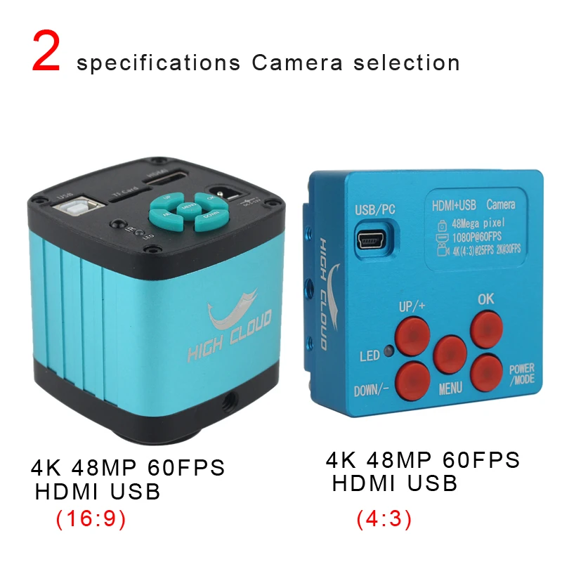 48MP 4K 1080P HDMI USB Industrial Video Digital Microscope Camera 130X Zoom C Mount Lens Cantilever stand For Repair Soldering soldering microscope,microscope camera