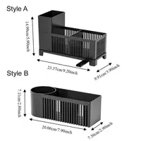 Organisateur d'évier de cuisine bien ventilé, support à éponge peu encombrant, panier de rangement pour éponge d'évier, égouttoir de cuisine en plastique 6