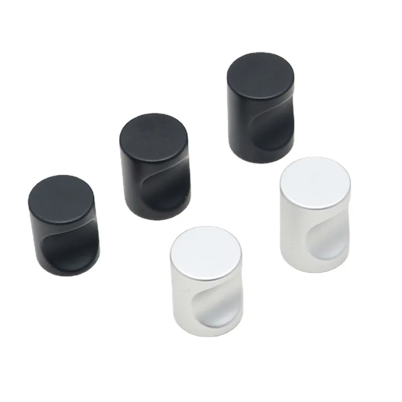 Drawer Wardrobe Cabinet Door Knobs and Pulls Modern Simple Round Thumb Handle furniture handles,kitchen door handles