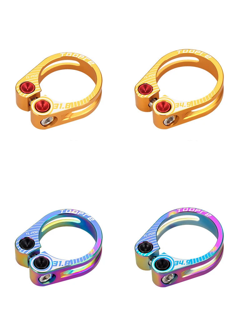 2022 neue TOOPRE 5 Farben Hohl Aluminium Legierung Fahrrad Sattelstützen Klemmen 31,8mm/34,9mm MTB Fahrrad Zubehör 17/18g – Detail 7