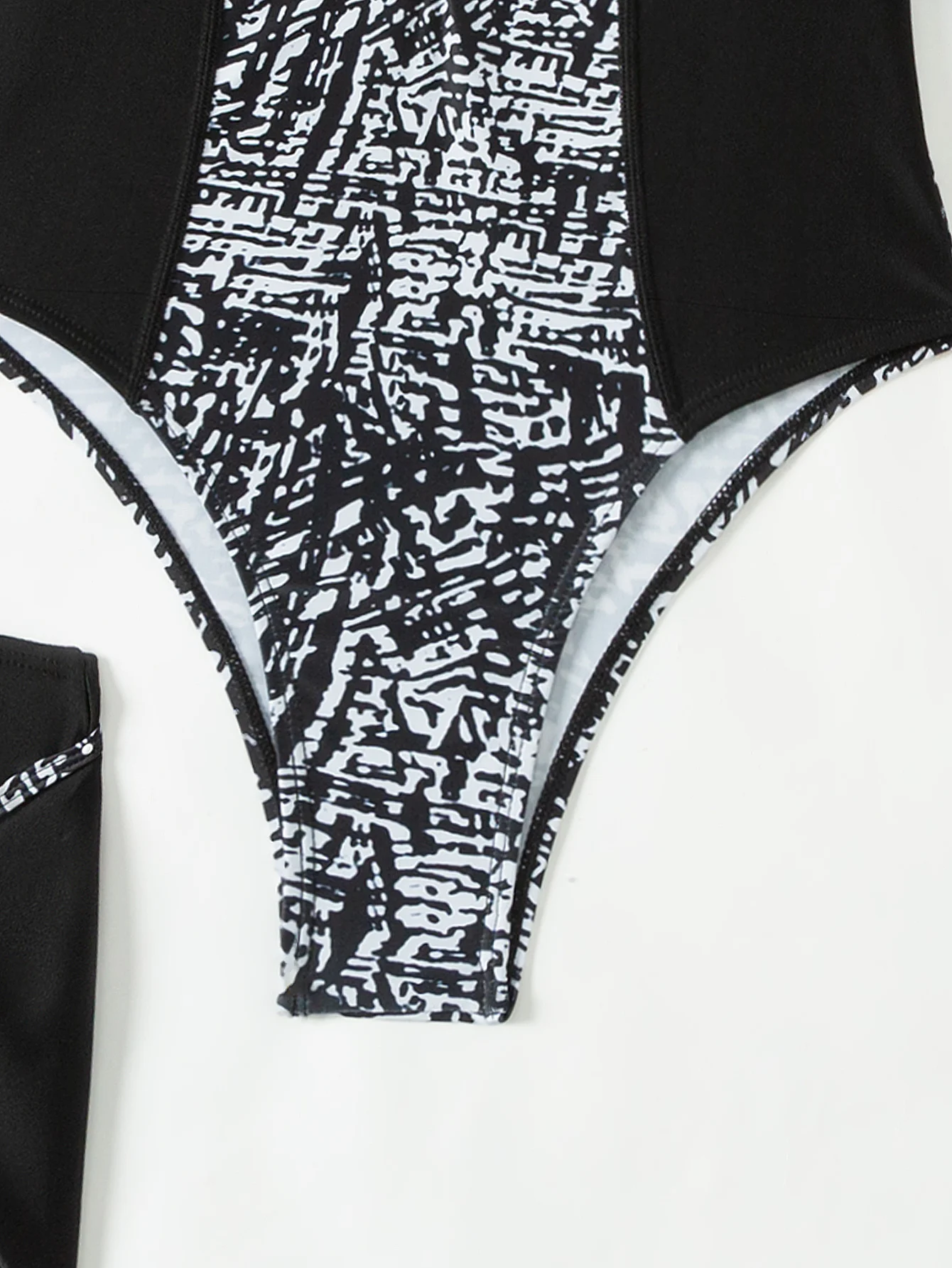 Rock printed burkini swimsuit for diving, surfing, and beachwear