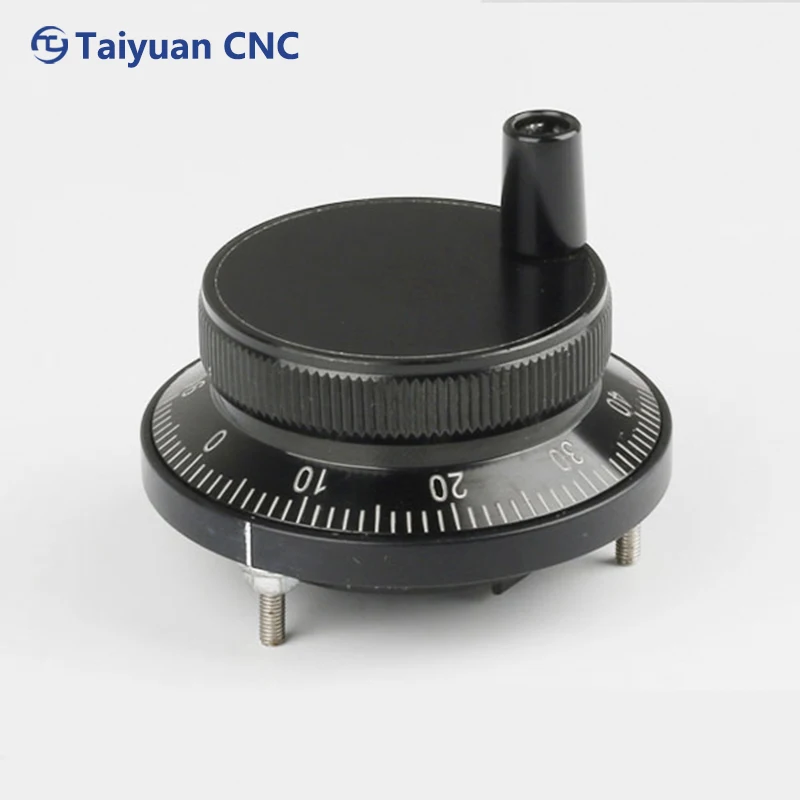 금속 블랙 60mm 직경 DC5V CNC 수동 전기 펄스 발생기