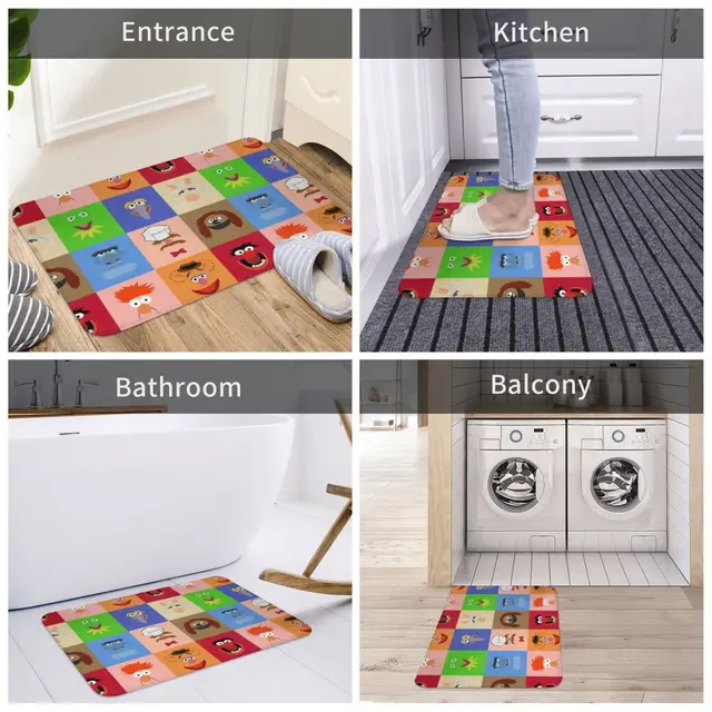 Muppets Doormat Szőnyeg Lábfürdő Nem Csúszás Wc Erkély Szalon Tartós Mosható - Image 6