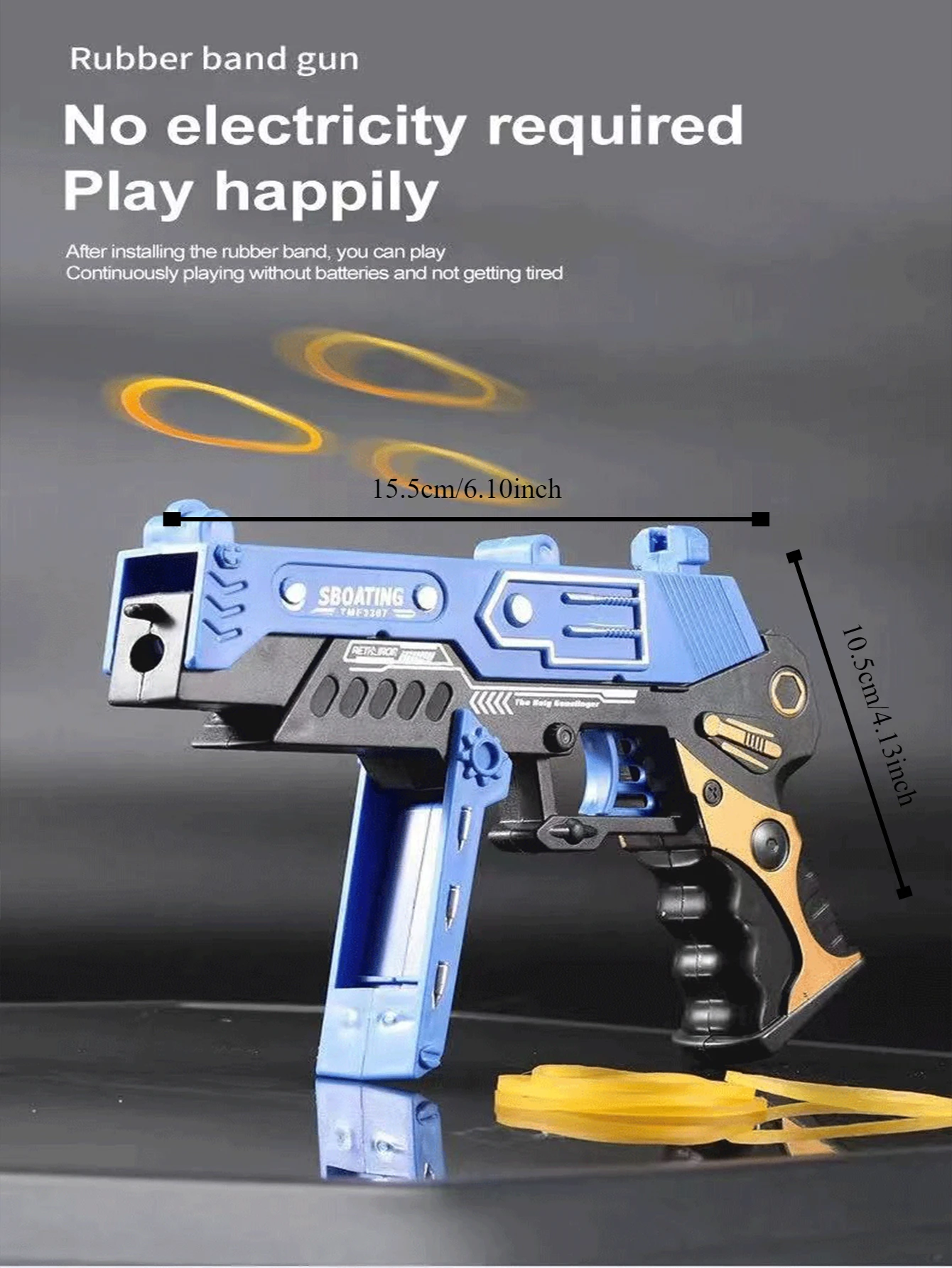 Continuous Fire Rubber Band Pistol Simulation Foldable Launcher Repeated Manual Shooting Game Competitive Target Sport Toy Guns 3