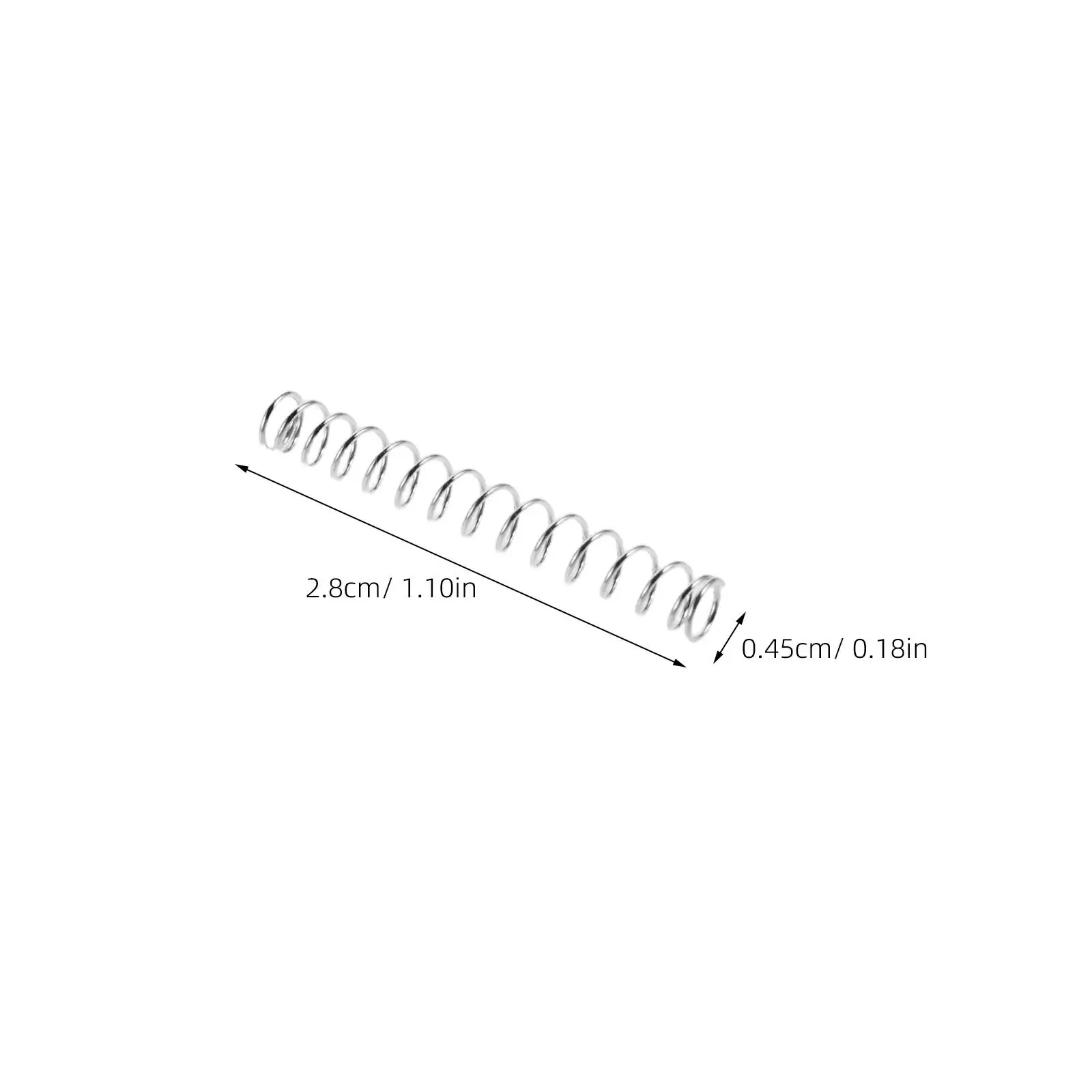 100Pcs 스테인레스 스틸 압축 볼펜 스프링 와이어 직경 0.4mm 외경 4Mm 길이 30Mm 젤 펜 리필 교체