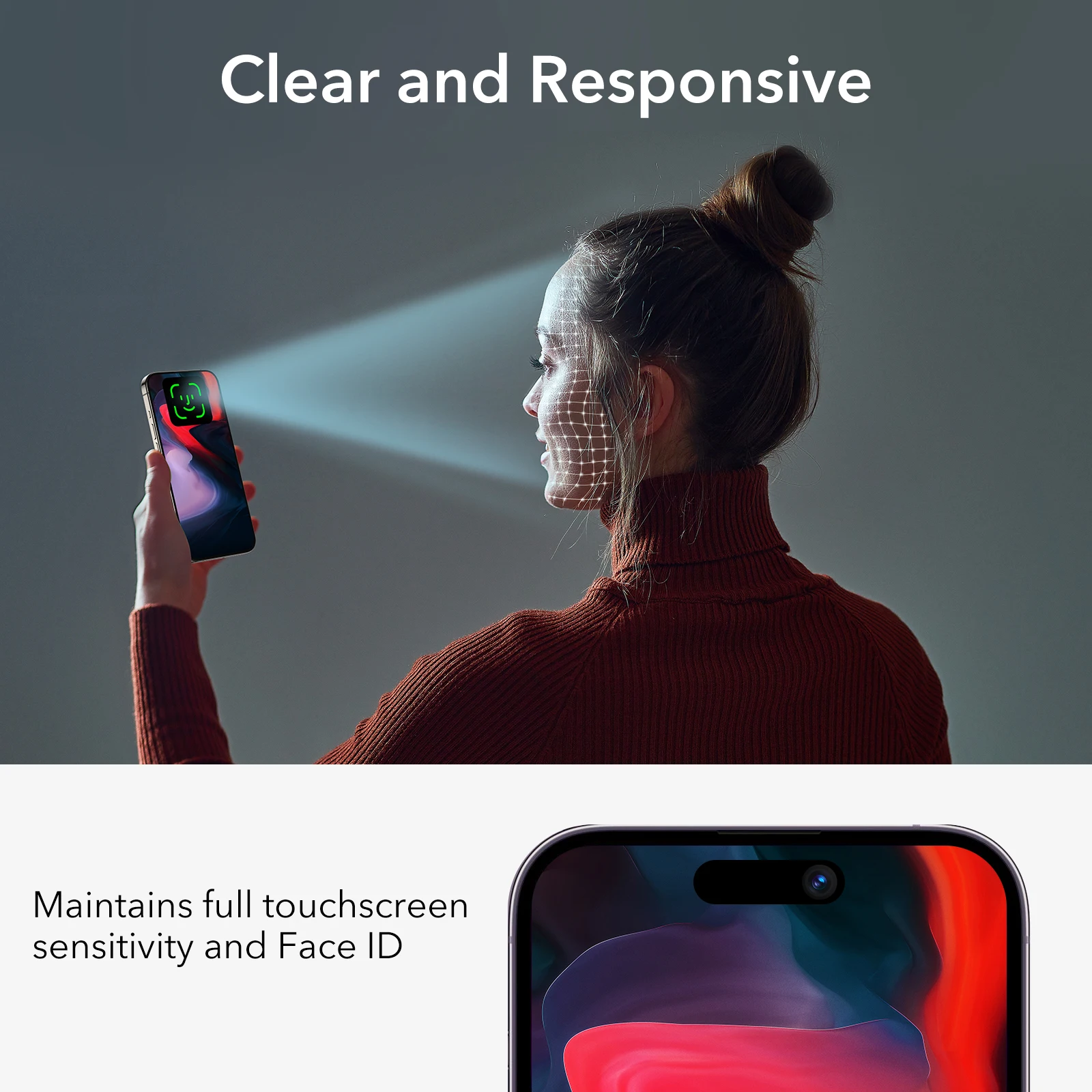 ESR 3PCS Anti-Peeping Screen Protector for iPhone 15 Pro Max Full Coverage Tempered Glass for iPhone 15 Pro Film Set for 15