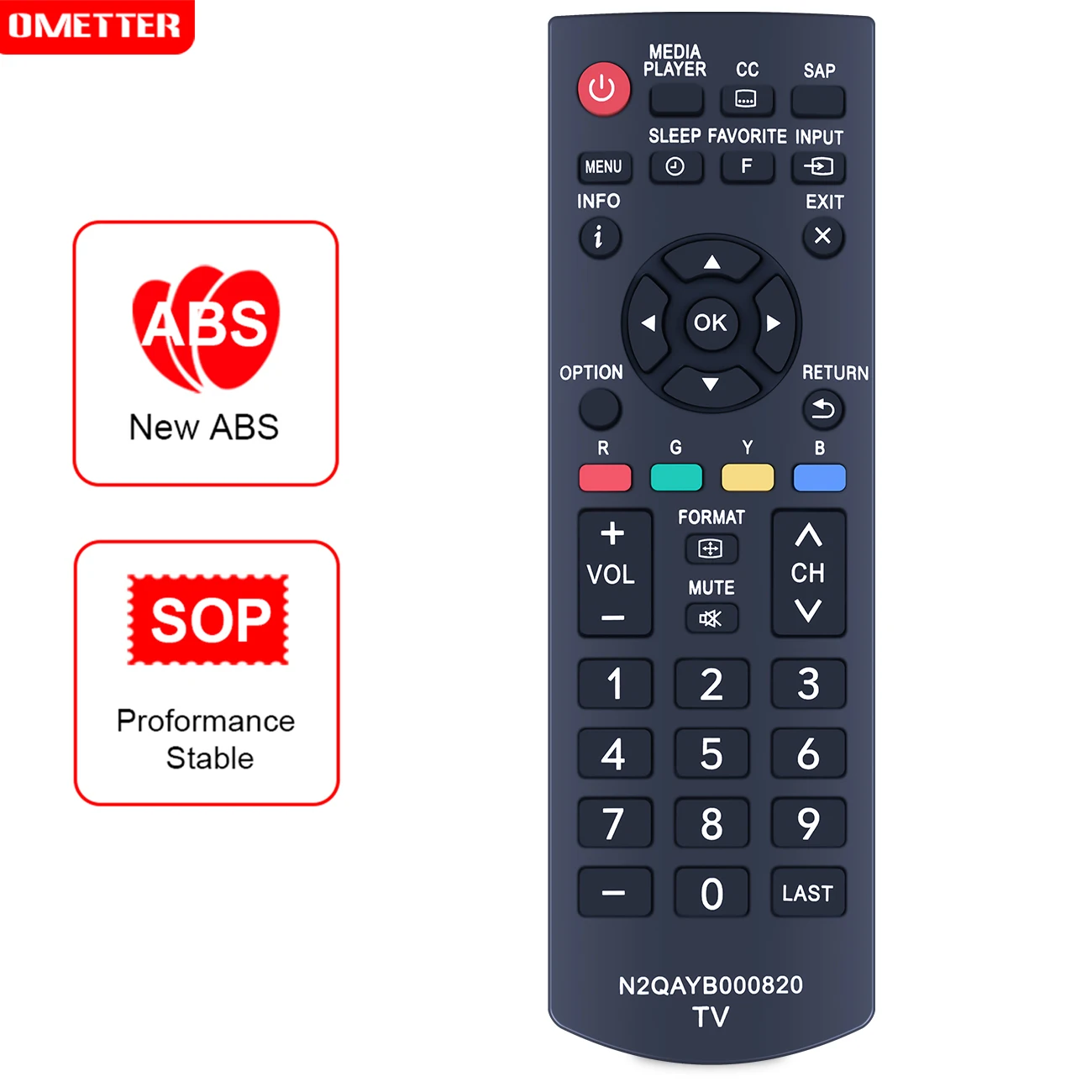 

New N2QAYB000820 Replaced TV Remote for Panasonic TC-L50B6 TC-P42X60 TH-42LRU60